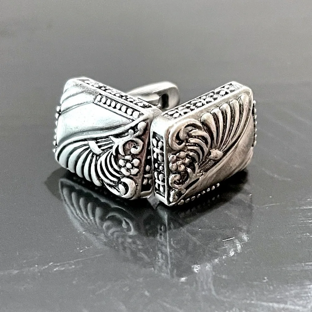 Angelino Antique Style Handmade Metal Cuff Links NWOT